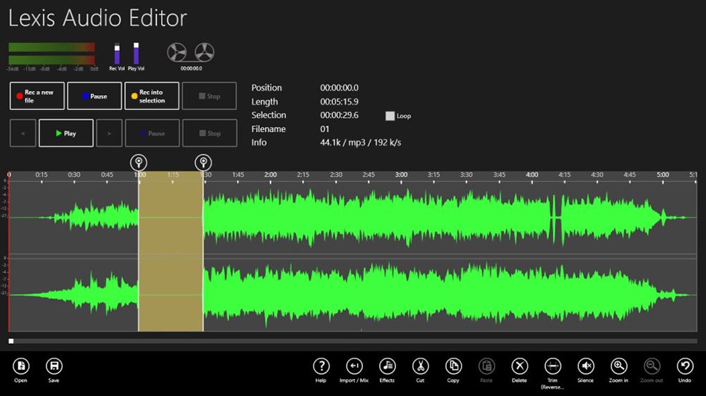 Lexis Audio Editor